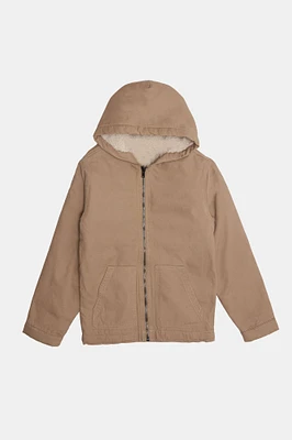 Veste en sergé doublée sherpa Arsenic junior