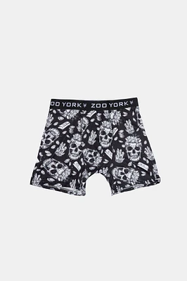 Zoo York Youth Black & White Skulls Boxer Brief