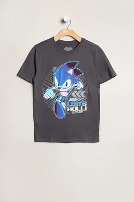 Youth Sonic The Hedgehog Lets Roll T-Shirt