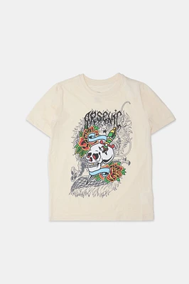 T-shirt imprimé crâne tatouage Arsenic junior