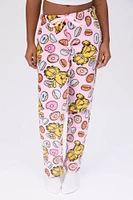 Garfield Printed Plush Pajama Bottoms