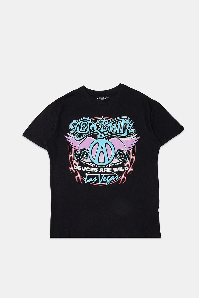 Aerosmith Boyfriend Puff Graphic Tee