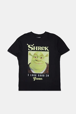 T-shirt coupe boyfriend imprimé Shrek
