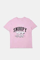 Peanuts Snoopy Flocking Boyfriend Tee
