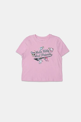 T-shirt coupe courte imprimé Hello Kitty & Friends