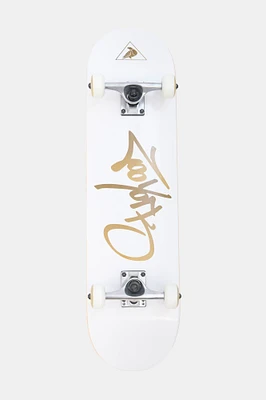 Zoo York White Script Logo Skateboard 8"