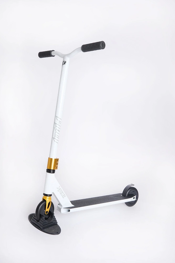 Trottinette X-Ride blanche et dorée Pivot