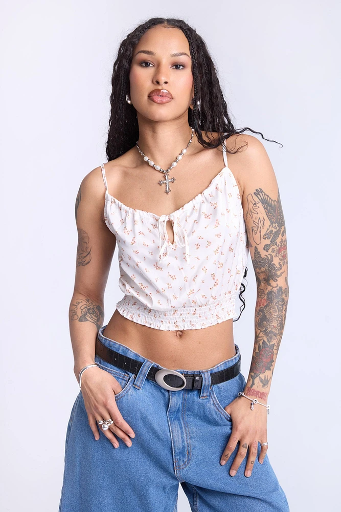 Smocked Floral Cami