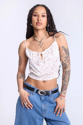 Smocked Floral Cami