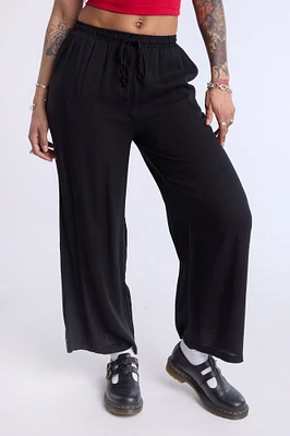 Pantalon à jambes larges doublé