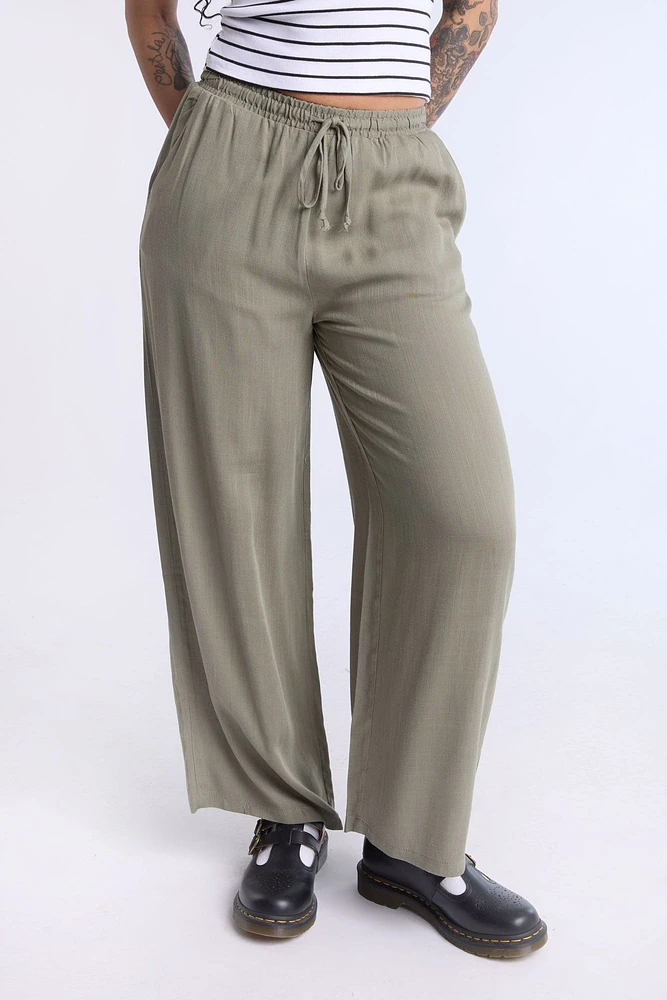 Lined Wide Leg Pant