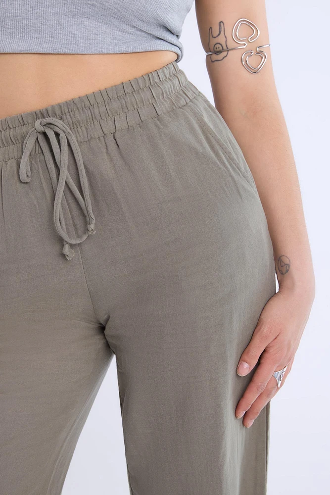Wide Leg Cotton Pant