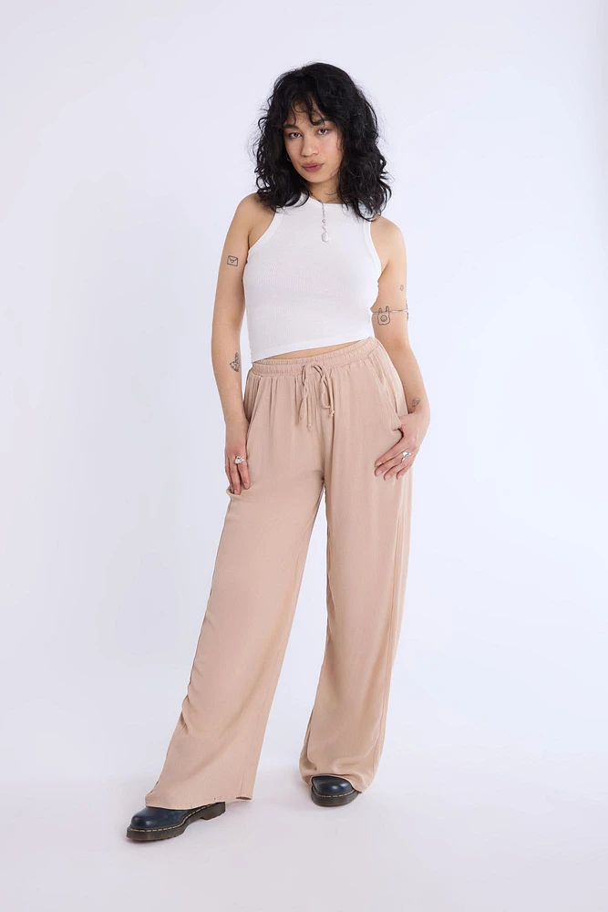 Wide Leg Pant With Drawstring