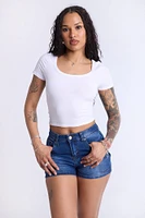 High-Rise Cargo Shorts