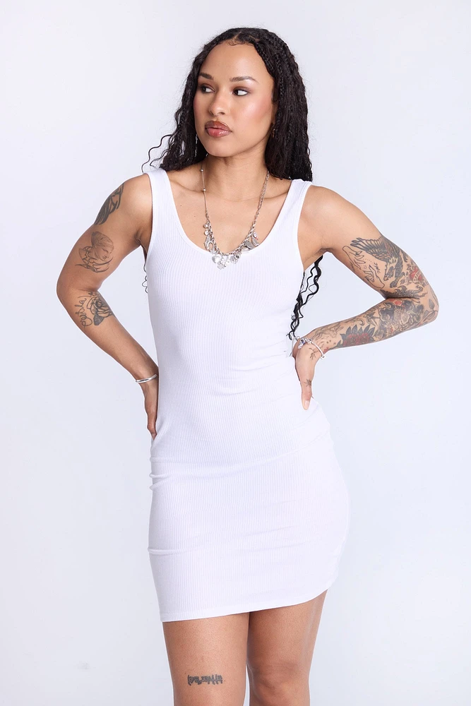 Sleeveless Ribbed Dress