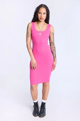Robe moulante coupe midi
