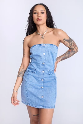 Mini robe en denim