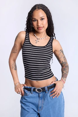Striped Scoop Neck Tank Top