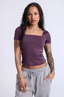 Double Layer Square Neck Top
