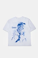 Mens Tupac Graphic Oversized T-Shirt