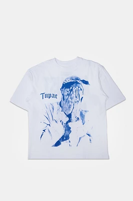 T-shirt surdimensionné imprimé Tupac homme