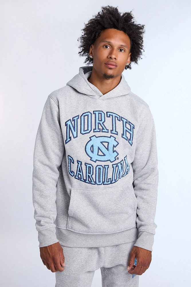 Mens UNC Grey Melange Hoodie