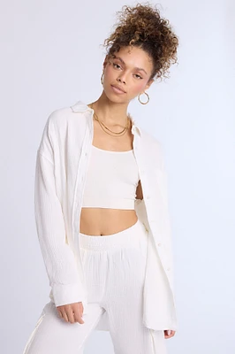 Chemise surdimensionnée en coton léger