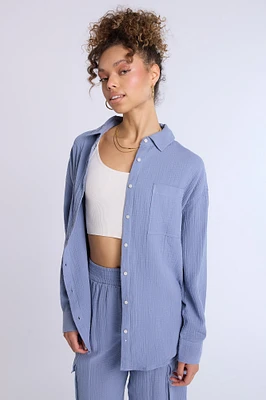 Chemise surdimensionnée en coton léger