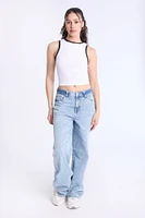 Ribbed High-Neck Tank Top