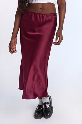 Jupe longue en satin AERO