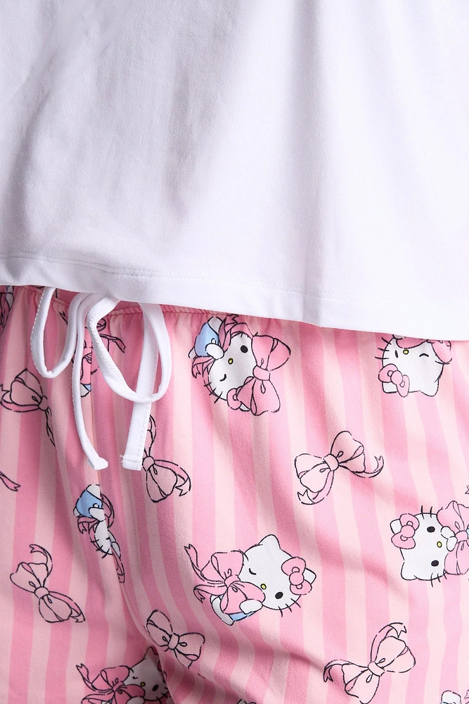 Hello Kitty Bow 2-Piece Pajama Tee & Short Set