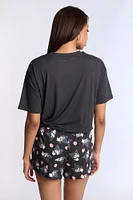 Kuromi 2-Piece Pajama Tee & Short Set