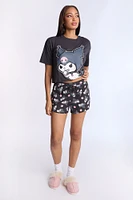 Kuromi 2-Piece Pajama Tee & Short Set