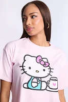Hello Kitty Coffee 2-Piece Pajama Tee & Short Set