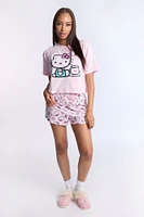 Hello Kitty Coffee 2-Piece Pajama Tee & Short Set