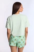 Keroppi 2-Piece Pajama Tee & Short Set