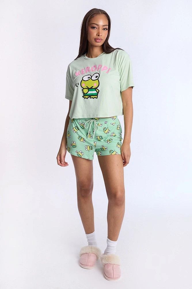 Keroppi 2-Piece Pajama Tee & Short Set