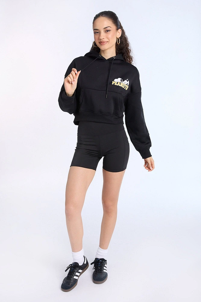 Peanuts 50 Graphic Cropped Hoodie