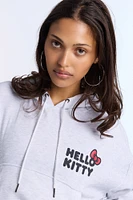 Haut à capuchon courte imprimé Hello Kitty