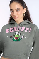 Haut à capuchon coupe courte imprimé Keroppi