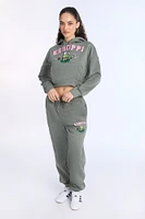 Keroppi Graphic Cropped Hoodie