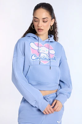Haut à capuchon coupe courte imprimé Cinnamoroll