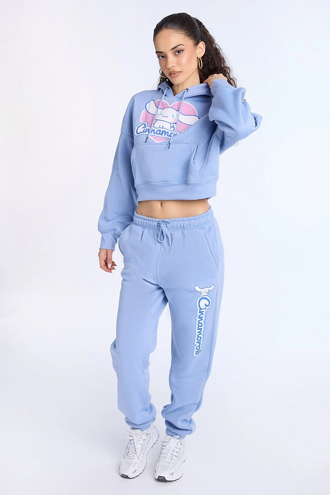 Cinnamoroll Graphic Cropped Hoodie