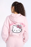 Haut à capuchon coupe courte Hello Kitty