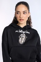 The Rolling Stones Graphic Cropped Hoodie