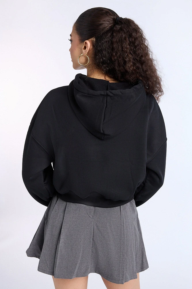 The Rolling Stones Graphic Cropped Hoodie
