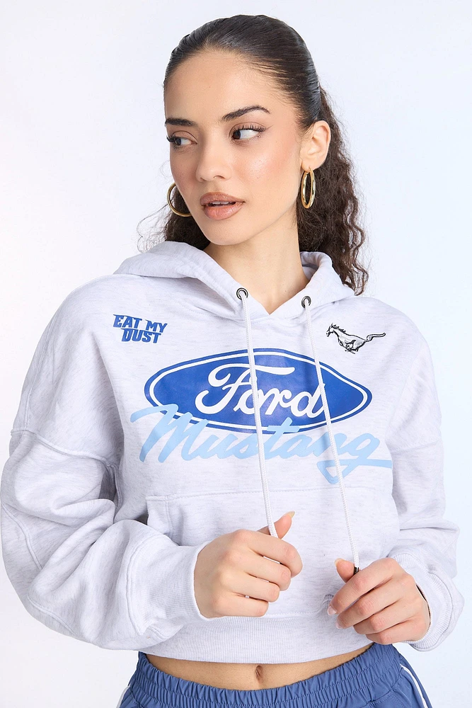 Ford Mustang Cropped Hoodie