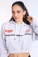 Formula 1 Graphic Cropped Hoodie