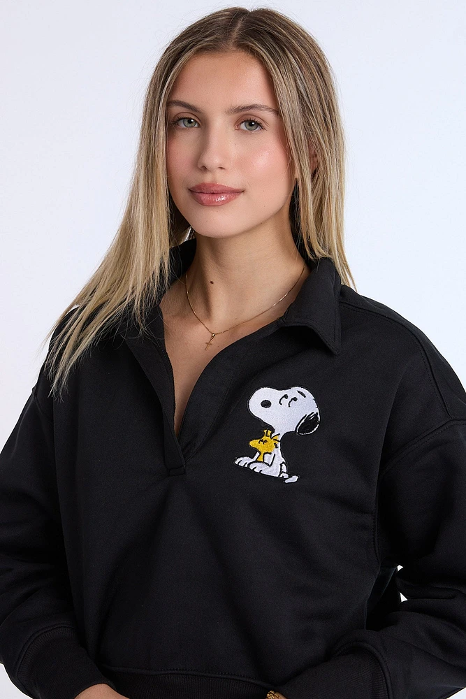 Sweatshirt à col polo Peanuts