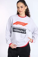 Sweatshirt à col ras du cou imprimé Formula 1